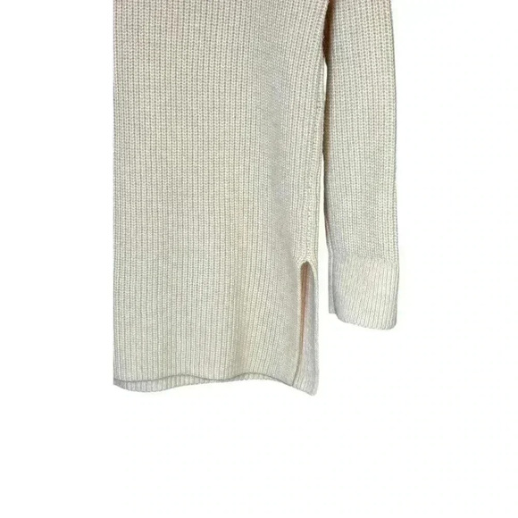 LOFT Pale Pink Boat Neck Wool Blend Sweater With Side Slits  Size Medium - Picture 4 of 9